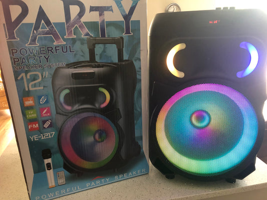Powerful Party Speaker System With 1 Wireless Microphone