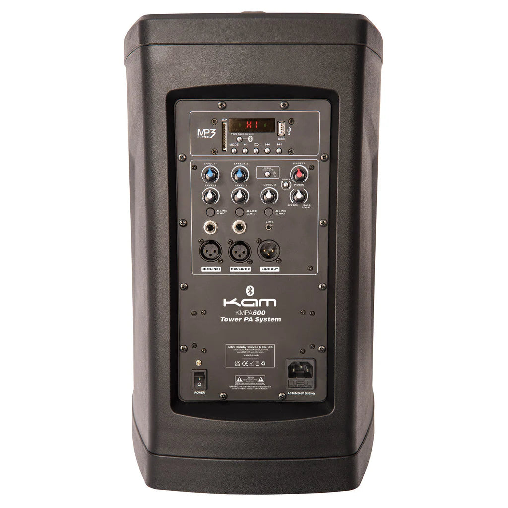 KAM Compact Tower PA system with Lighting ~ 240W