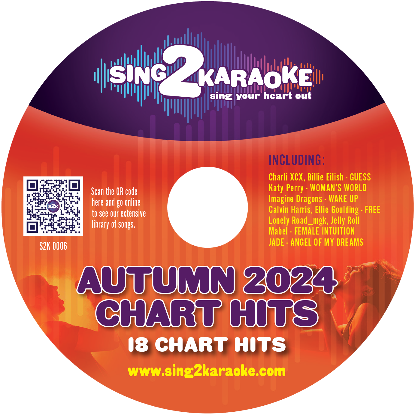 Sing2Karaoke Autumn 2024 18 chart hits CDG
