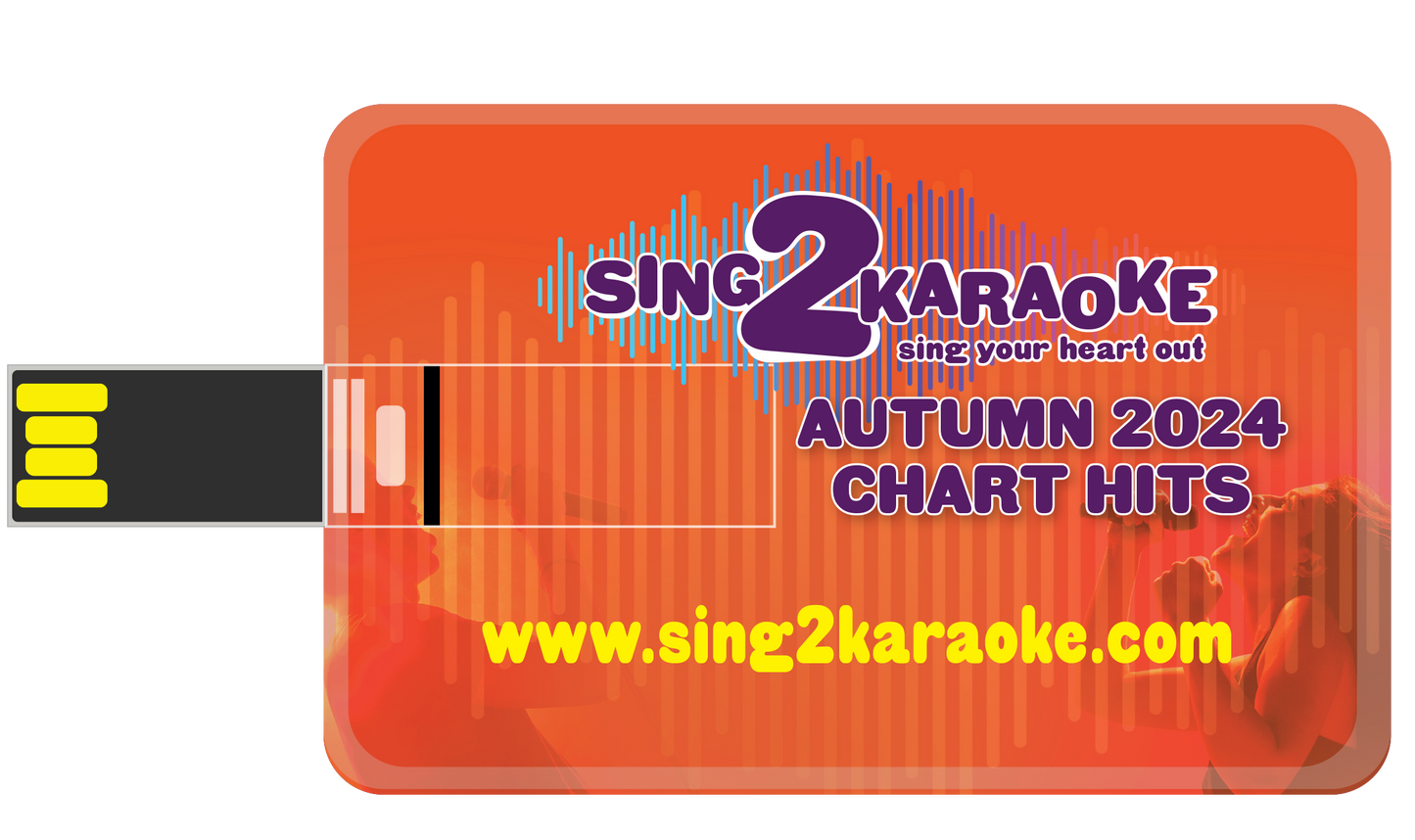 Sing2Karaoke Autumn 2024 50 chart hits USB